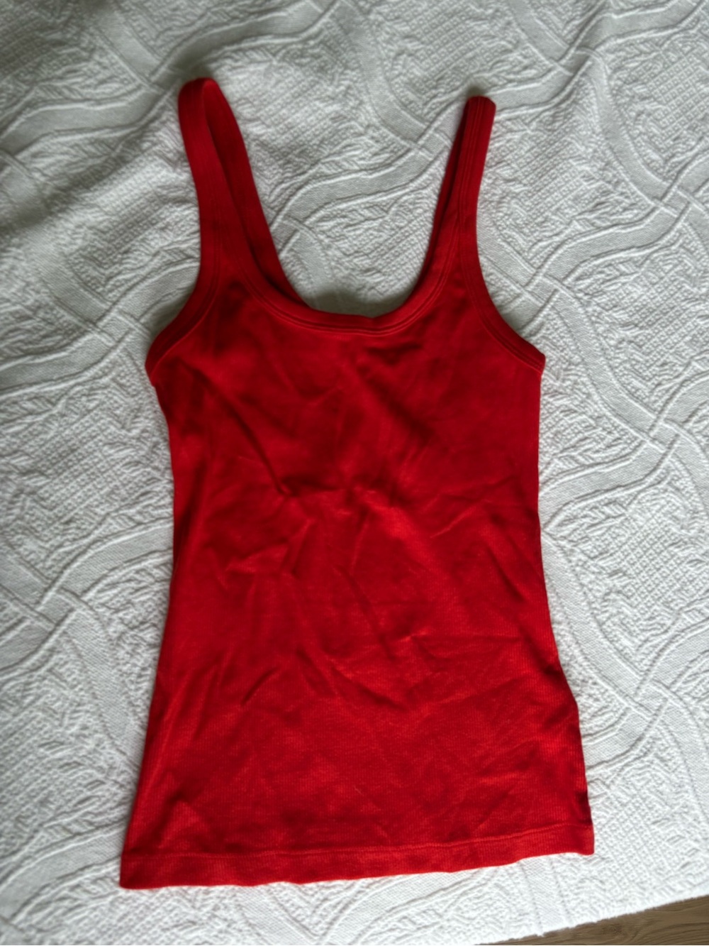 NWT Bershka Red Ribbed Tank Top size m